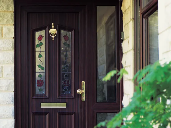 UPVC Front Rosewood Door